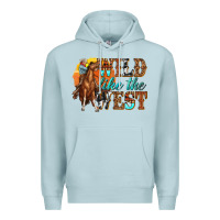 Blue Mist wild like west Premium Hoodie - texasbilliewilder