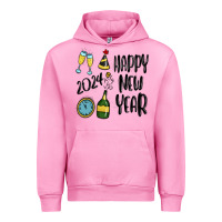 Fuchsia Pink happy new year 2024 Urban Hoodie - MaliasSmallBusiness