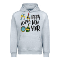 Heather Grey happy new year 2024 Urban Hoodie - MaliasSmallBusiness