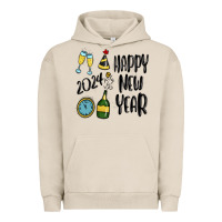 Pigment French Oak happy new year 2024 Urban Hoodie - MaliasSmallBusiness