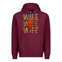 Burgundy wife wife wife Premium Hoodie - texasbilliewilder