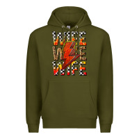 Army Green wife wife wife Premium Hoodie - texasbilliewilder