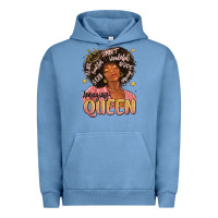 Pigment Pebble Blue black queen Urban Hoodie - MaliasSmallBusiness