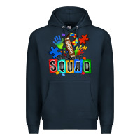 Navy american football support squad autism Premium Hoodie - Zillion Design Studio