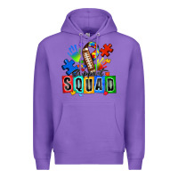 Purple american football support squad autism Premium Hoodie - Zillion Design Studio
