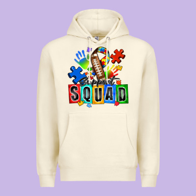 American Football Support Squad Autism Premium Hoodie Designed By Zillion Design Studio