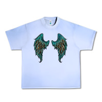 Grape Ice turquoise leopard wings Urban Heavy Tee - RanaPortraitStore