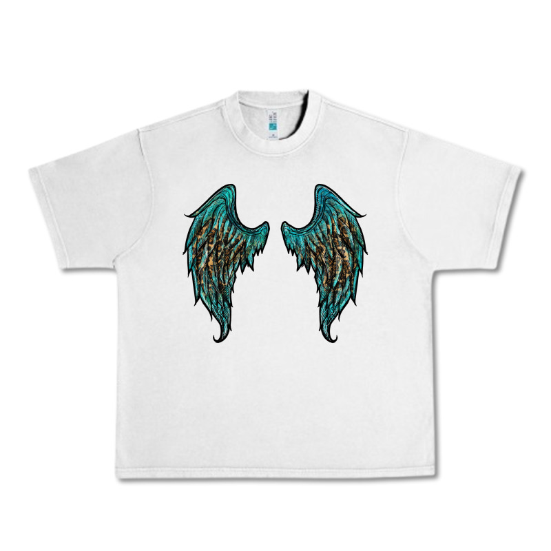 Turquoise Leopard Wings Urban Heavy Tee by RanaPortraitStore | Teevron
