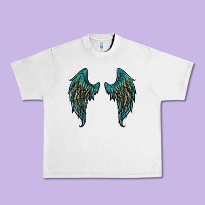 Turquoise Leopard Wings Urban Heavy Tee Designed By Ranaportraitstore