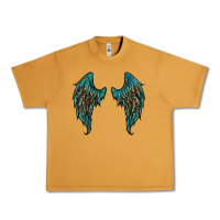 Peanut Butter turquoise leopard wings Urban Heavy Tee - RanaPortraitStore