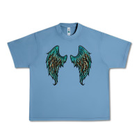 Pebble Blue turquoise leopard wings Urban Heavy Tee - RanaPortraitStore