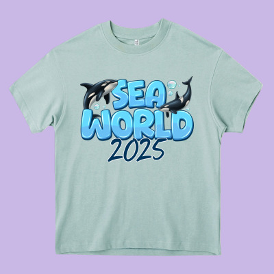 Sea World 2025 Heavy Core Tee Designed By Cowhidedigitalart