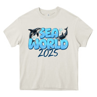 Cream Sea World 2025 Heavy Core Tee - CowhideDigitalArt