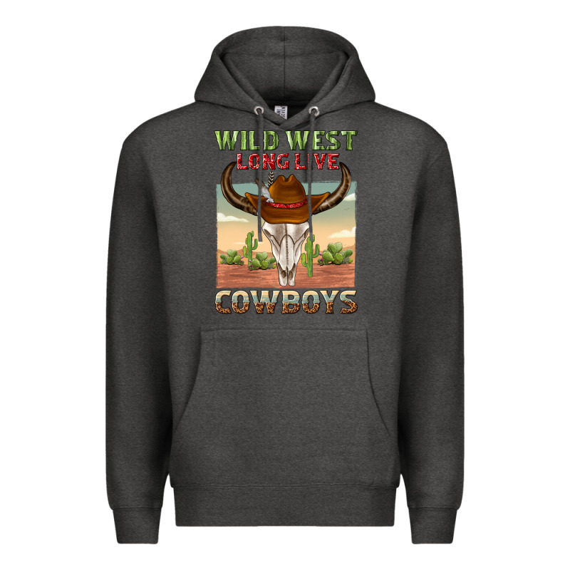 Wild West Long Live Cowboys Premium Hoodie by texasbilliewilder | Teevron