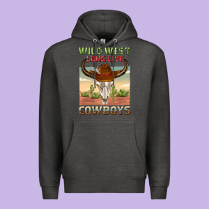 Wild West Long Live Cowboys Premium Hoodie Designed By Texasbilliewilder