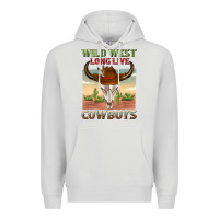 Dove Grey wild west long live cowboys Premium Hoodie - texasbilliewilder