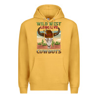Mustard wild west long live cowboys Premium Hoodie - texasbilliewilder