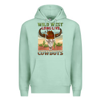 Seafoam wild west long live cowboys Premium Hoodie - texasbilliewilder
