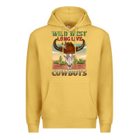 Antique Gold wild west long live cowboys Premium Hoodie - texasbilliewilder