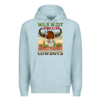 Blue Mist wild west long live cowboys Premium Hoodie - texasbilliewilder
