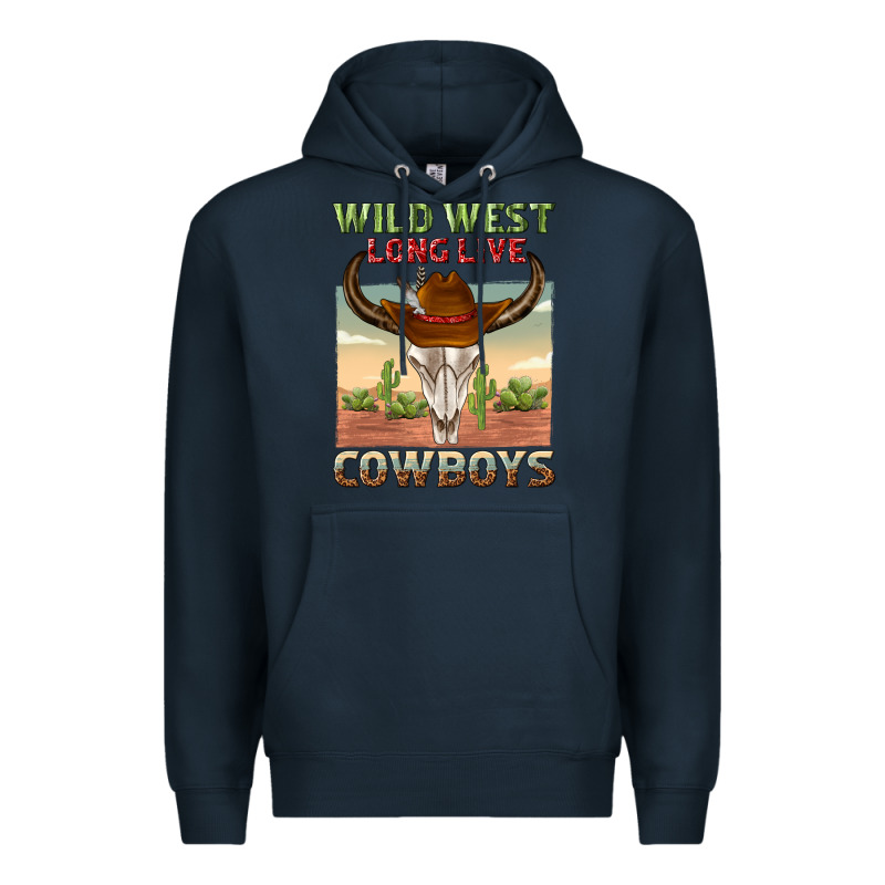 Wild West Long Live Cowboys Premium Hoodie by texasbilliewilder | Teevron
