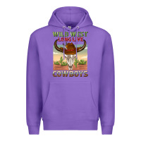 Purple wild west long live cowboys Premium Hoodie - texasbilliewilder