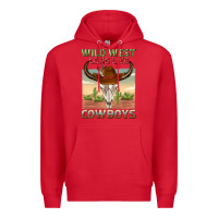 Red wild west long live cowboys Premium Hoodie - texasbilliewilder