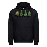 Black christmas checkered trees Urban Hoodie - MaliasSmallBusiness