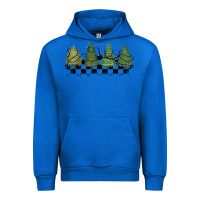 Cobalt christmas checkered trees Urban Hoodie - MaliasSmallBusiness