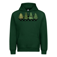 Foreset Green christmas checkered trees Urban Hoodie - MaliasSmallBusiness