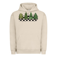 Pigment French Oak christmas checkered trees Urban Hoodie - MaliasSmallBusiness