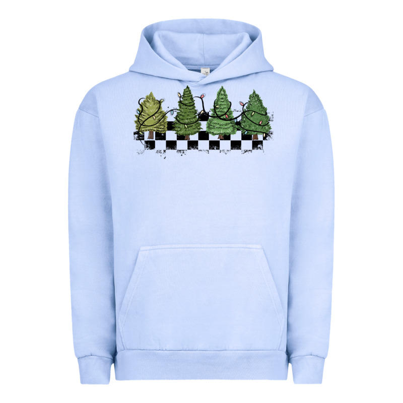 Christmas Checkered Trees Urban Hoodie by MaliasSmallBusiness | Teevron