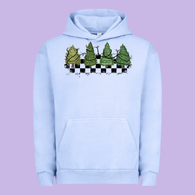 Urban Hoodie christmas checkered trees