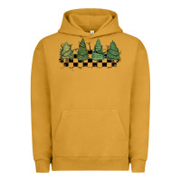 Pigment Peanut Butter christmas checkered trees Urban Hoodie - MaliasSmallBusiness