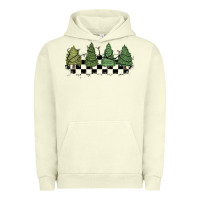 Pigment Pistachio christmas checkered trees Urban Hoodie - MaliasSmallBusiness