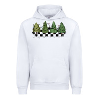 White christmas checkered trees Urban Hoodie - MaliasSmallBusiness