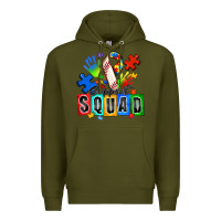 Army Green baseball support squad autism Premium Hoodie - Zillion Design Studio