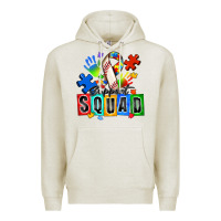 Oatmeal Heather baseball support squad autism Premium Hoodie - Zillion Design Studio