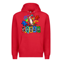 Red baseball support squad autism Premium Hoodie - Zillion Design Studio