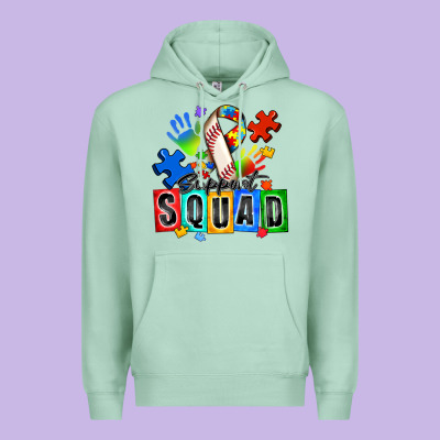 Baseball Support Squad Autism Premium Hoodie Designed By Zillion Design Studio