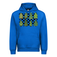 Cobalt checkered trees Urban Hoodie - MaliasSmallBusiness