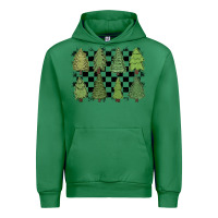 Emerald checkered trees Urban Hoodie - MaliasSmallBusiness