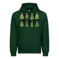 Forest Green checkered trees Urban Hoodie - MaliasSmallBusiness