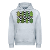 Heather Grey checkered trees Urban Hoodie - MaliasSmallBusiness