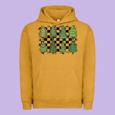 Urban Hoodie checkered trees