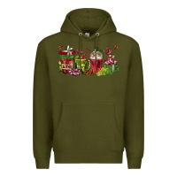 Army Green wine coffee cups Premium Hoodie - texasbilliewilder