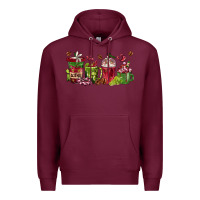 Burgundy wine coffee cups Premium Hoodie - texasbilliewilder