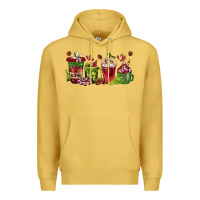Antique Gold wine coffee cups Premium Hoodie - texasbilliewilder