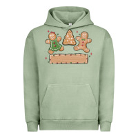 Pigment Oil Green gingerbread christmas Urban Hoodie - MaliasSmallBusiness