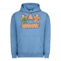Pigment Pebble Blue gingerbread christmas Urban Hoodie - MaliasSmallBusiness